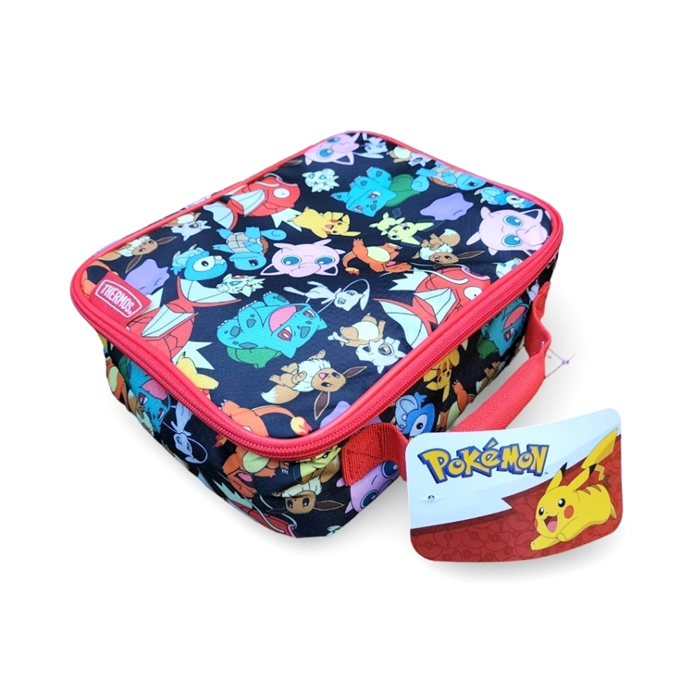 Pokemon Insulated Lunch Box Pikachu Thermos Bag Bulbasaur Charmander Squirtl NEW